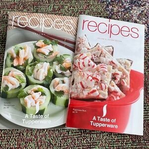 Tupperware paperback recipe books